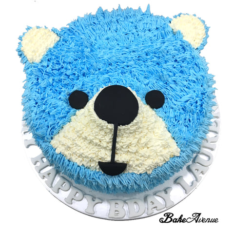 Bear Face Cake (Furry Blue)