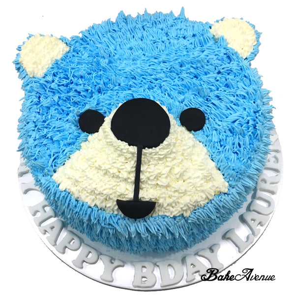 Bear Face Cake (Furry Blue)