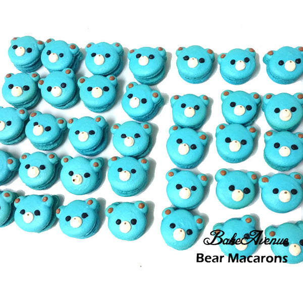 Bear (Blue) Macarons
