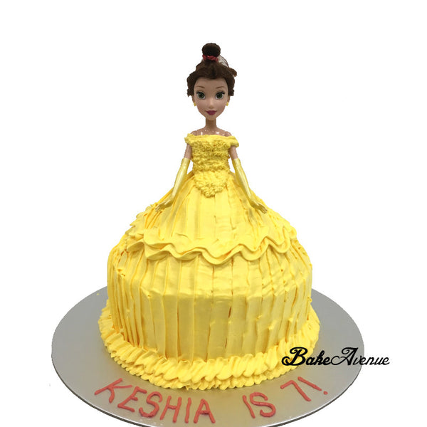 Princess Belle Doll Cake 