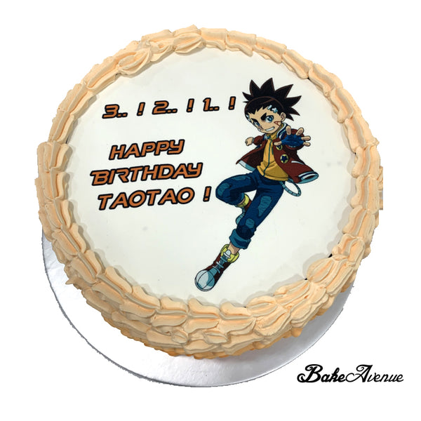 Beyblade icing image Ombre Cake