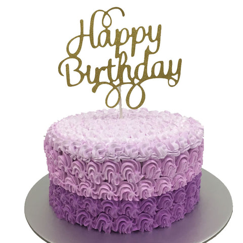 Birthday - Happy Birthday Gold Topper