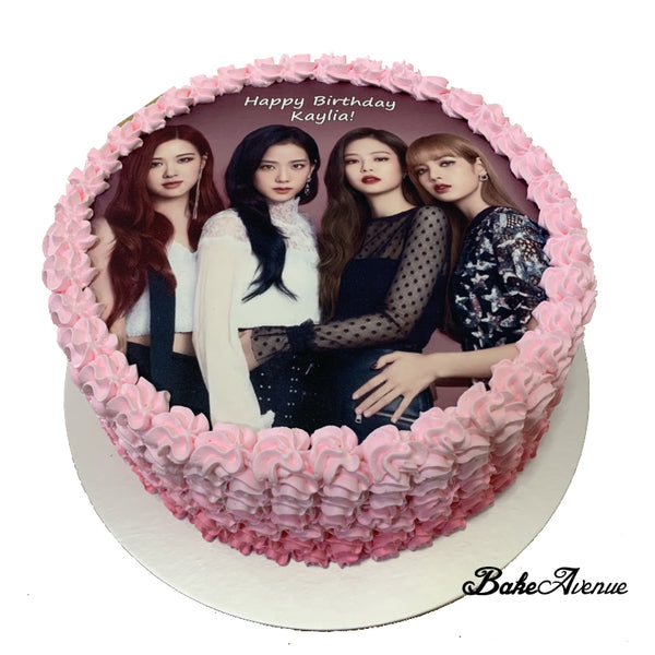 Kpop Black Pink icing image Ombre Cake
