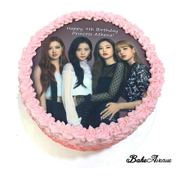 Kpop Black Pink icing image Ombre Cake
