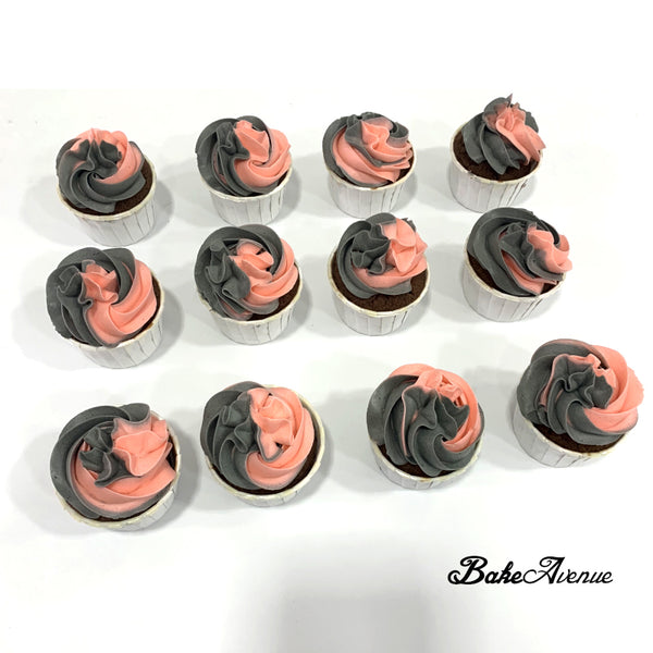 Dual Colored Buttercream Cupcakes (Customise Your Own Color)