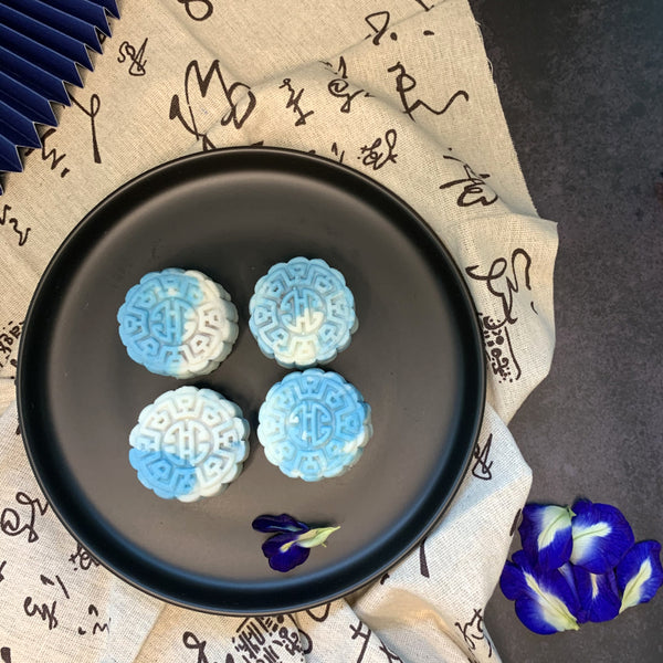 Blue Pea Mini Snowskin Mooncakes