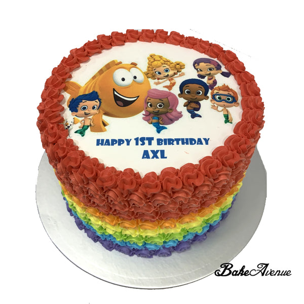 Bubble Guppies image Rainbow Cake