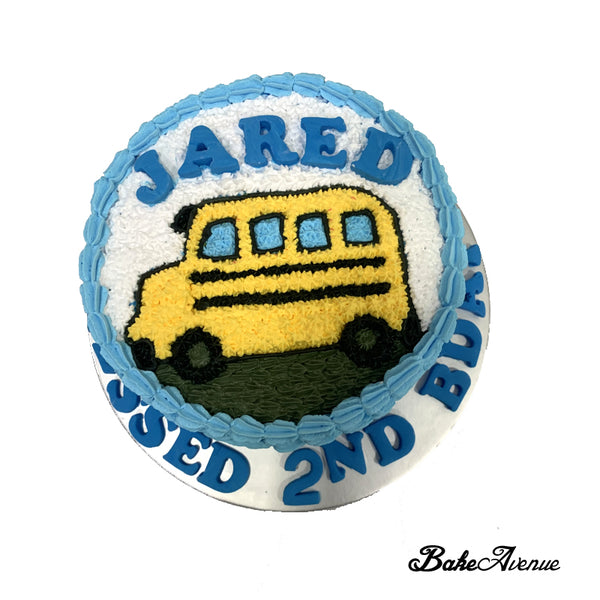 Bus Pipped Design Ombre Cake