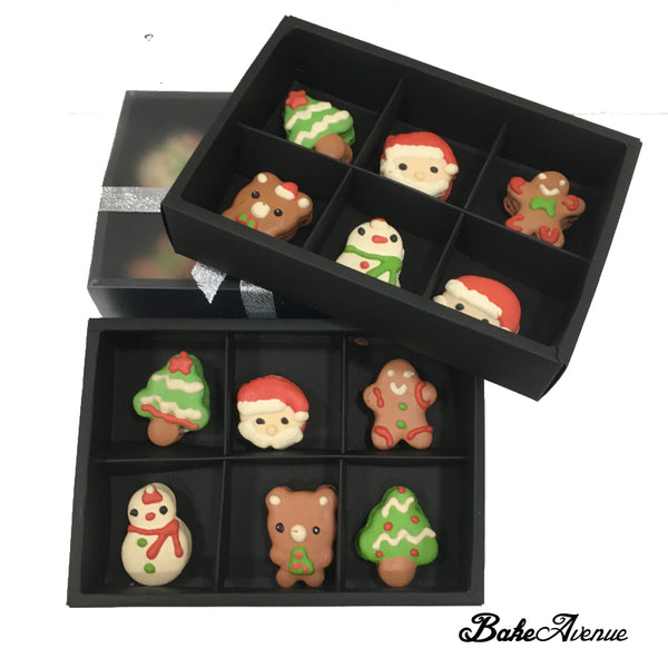Christmas Macarons - Assorted Designs (Box of 6) - $22