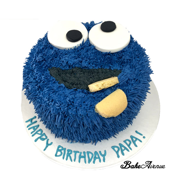 Sesame Street - Cookie Monster Face (Furry) Cake