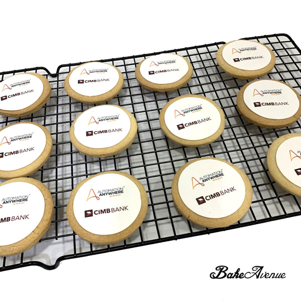 Corporate Orders - Customised Cookies - Company Logo (Round) - No skirting