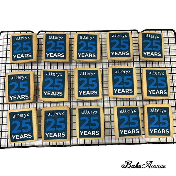 Corporate Orders - Customised Cookies - Company Anniversary (Rectangle)