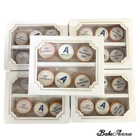 Corporate Orders - Round Macarons | Company Event (Edible Image) (Box of 6)