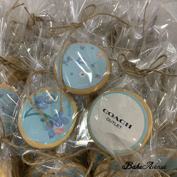 Corporate Orders - Customised Cookies - Company Theme (Round) - No skirting