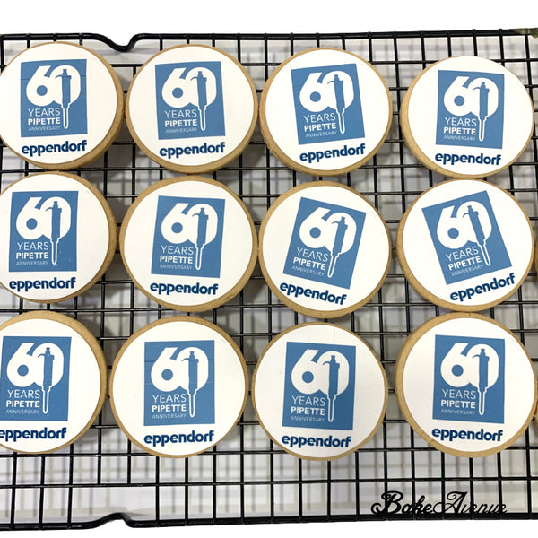 Corporate Orders - Customised Cookies - Company Logo (Round) - No skirting