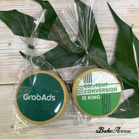 Corporate Orders - Company Logo (Round) Cookies - No skirting | 2 in a bag (back to back)