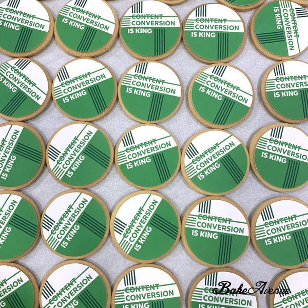 Corporate Orders - Company Logo (Round) Cookies - No skirting | 2 in a bag (back to back)