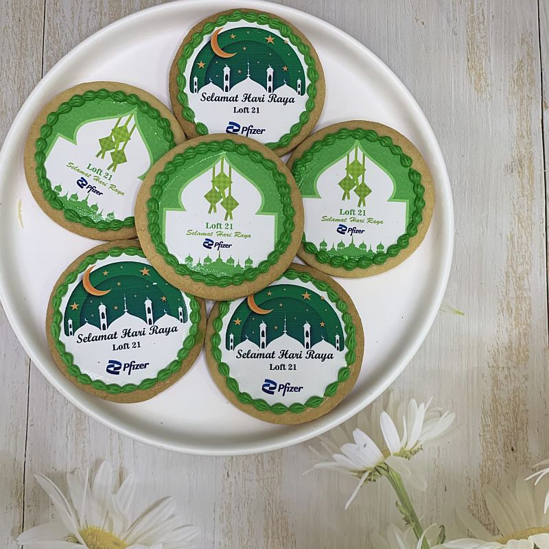 Corporate Orders - Hari Raya Greetings Cookies - Company Logo