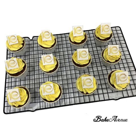 Corporate Orders - Cupcakes - Company Anniversary (icing image fondant topper)
