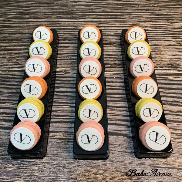 Corporate Orders - Round Macarons | Company Logo (Box of 6)