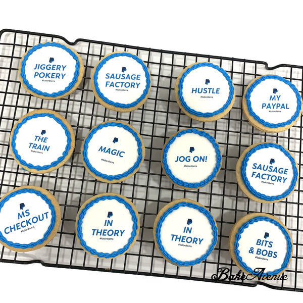 Corporate Orders - Customised Cookies - Company Message (Round)
