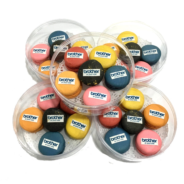 Corporate Orders - Round Macarons | Company Logo (Round Box of 6)