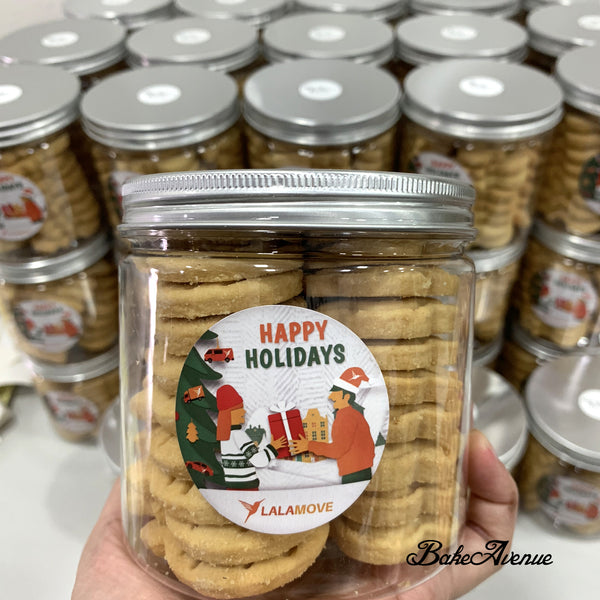 Corporate Orders - Christmas Cookies in Bottle (With Company Logo Sticker)