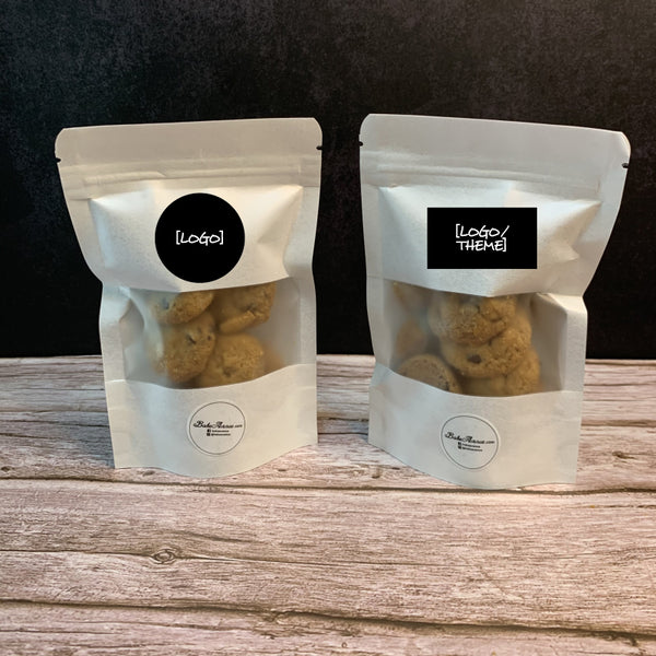 Corporate Orders - Cookies in Small Kraft Ziplock Bags (With Company Logo Sticker)