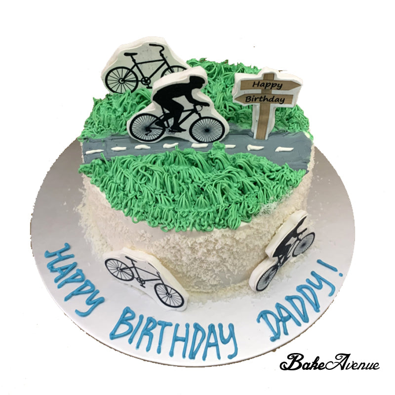Mountain Biking Bike at Sunset Silhouette Edible Cake Topper Image ABP – A  Birthday Place