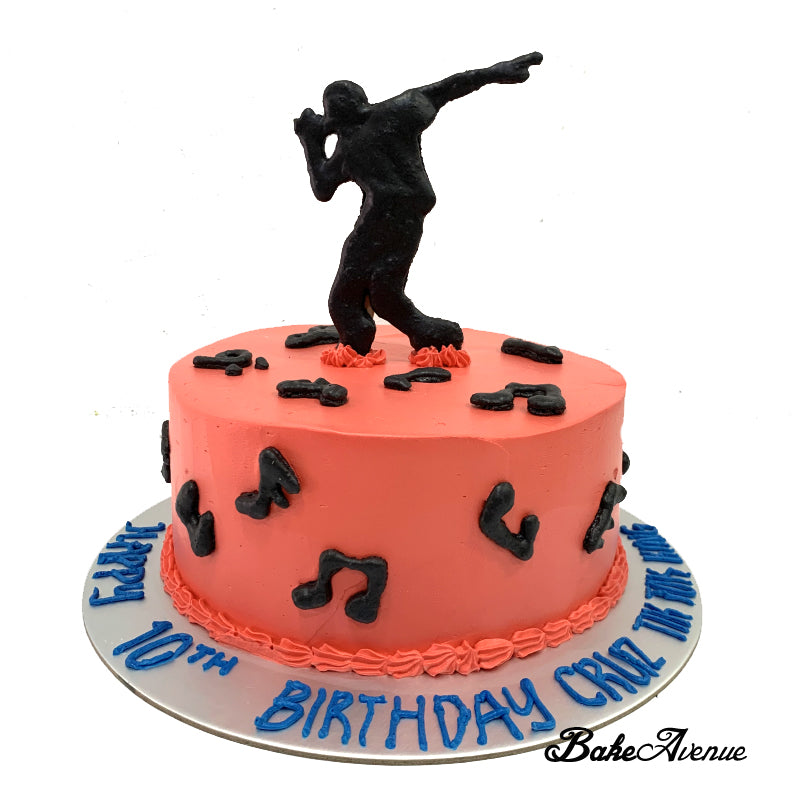 Dance Boy Macaron Shell Topper Ombre Cake (Smooth Finish)