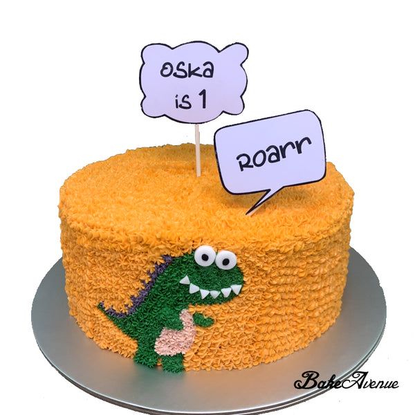 Dinosaur (Front) Buttercream Cake