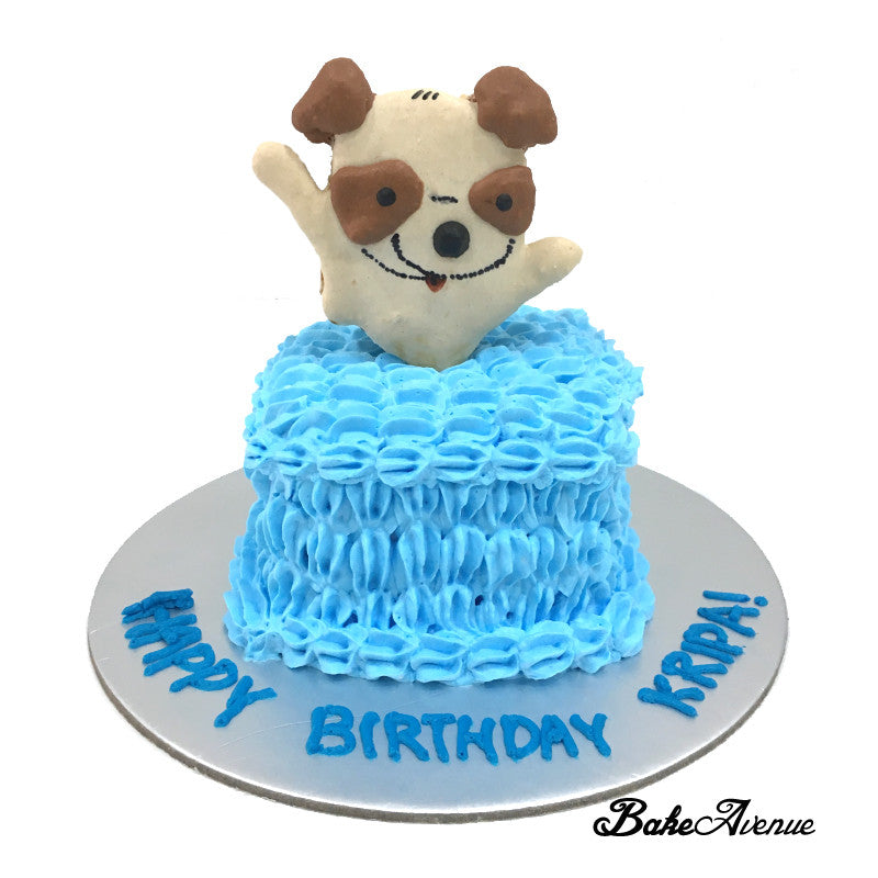 Dog Macaron Topper Cake