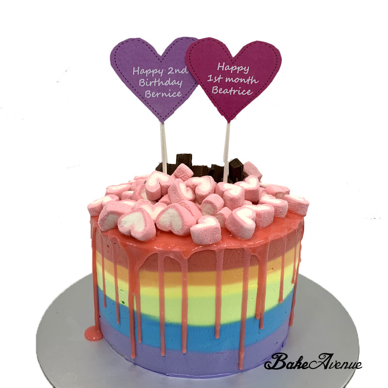 Rainbow Drip Cake: Recipe and Tutorial - Chelsweets | Recipe | Candy  birthday cakes, Drip cakes, Rainbow cake recipe