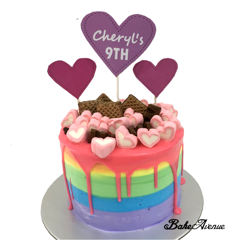 Drip Rainbow Cake