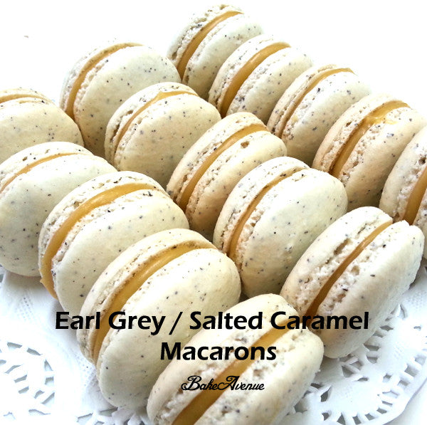 Earl Grey Salted Caramel Macarons