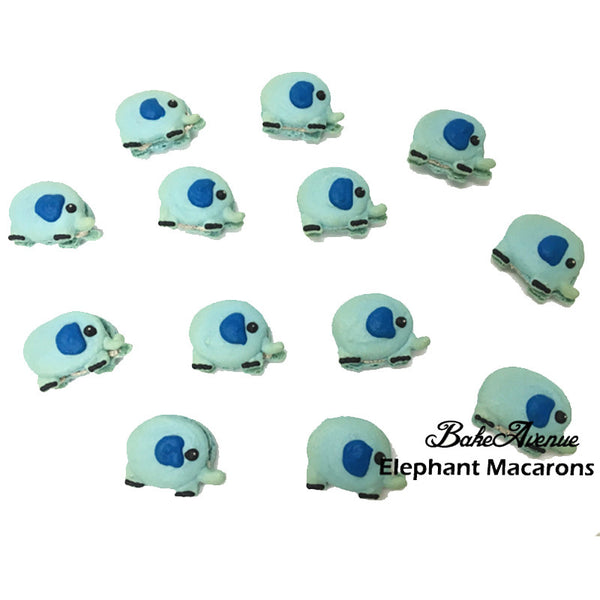 Elephant (Blue) Macarons