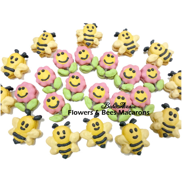 Flower & Bee Macarons