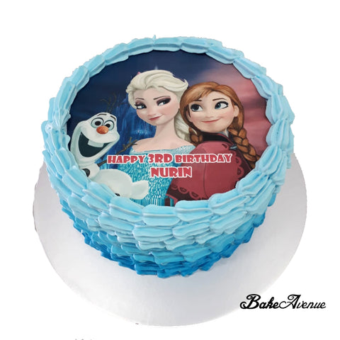 Frozen icing image Ombre Cake