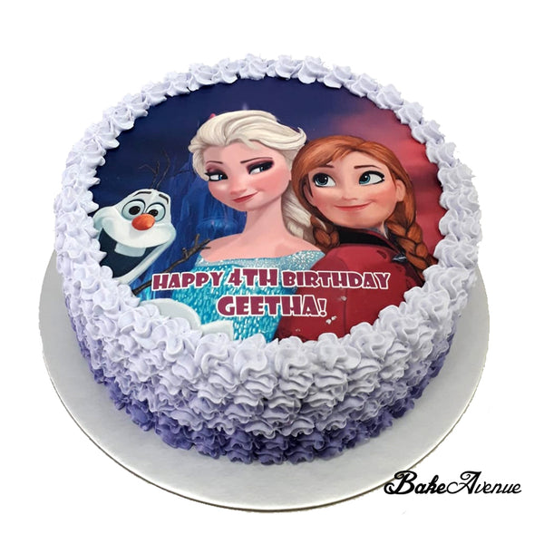 Frozen icing image Ombre Cake