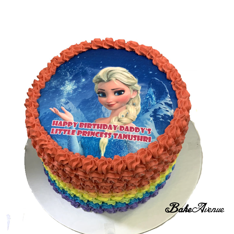 Frozen icing image Rainbow Cake