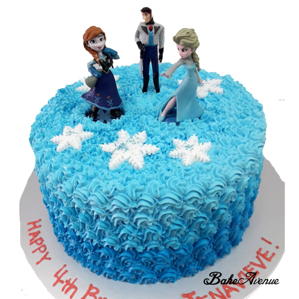 Frozen Ombre Cake with toppers