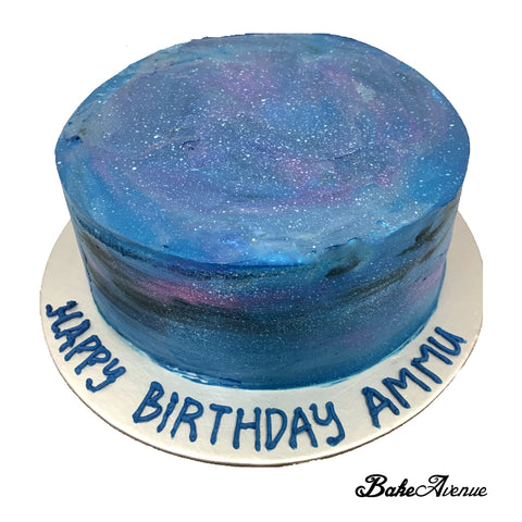 Galaxy Theme Ombre Cake (Smooth Finish)