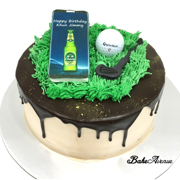 Golf Theme Drip Cake