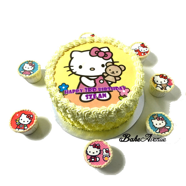 Hello Kitty icing image Ombre Cake