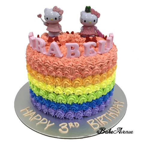Hello Kitty Rainbow Cake 