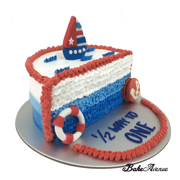 Half Year Old Nautical Cake