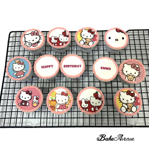 Hello Kitty icing image Cupcakes