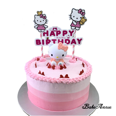 Hello Kitty Topper Ombre Cake (Smooth Finish)