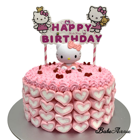 Hello Kitty Toppers Ombre Marshmallows Cake (Heart)
