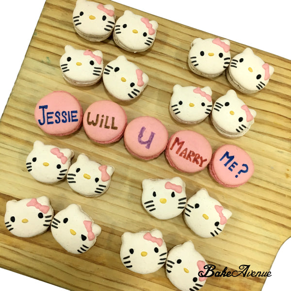 Hello Kitty (Will You Marry Me) Macarons